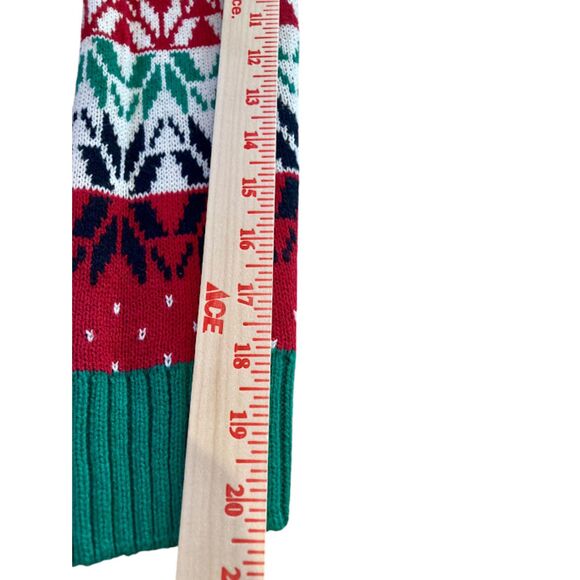 Ugly Christmas Sweater Reindeer Glasses Lights Plaid Men's Size Medium - Picture 12 of 14